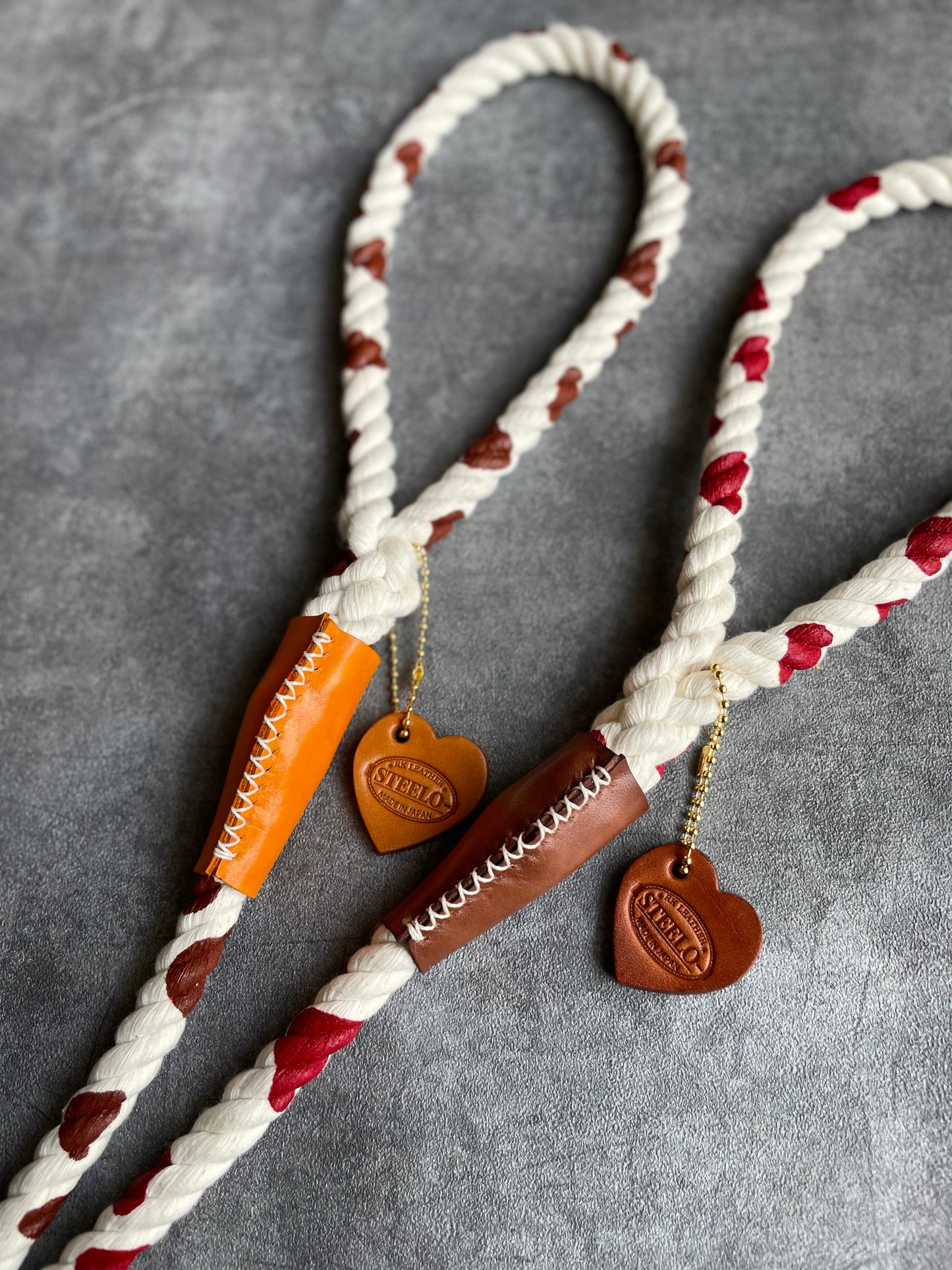 牛柄 CASUAL ROPE LEAD/ BROWN /太さ12mm/20kg迄