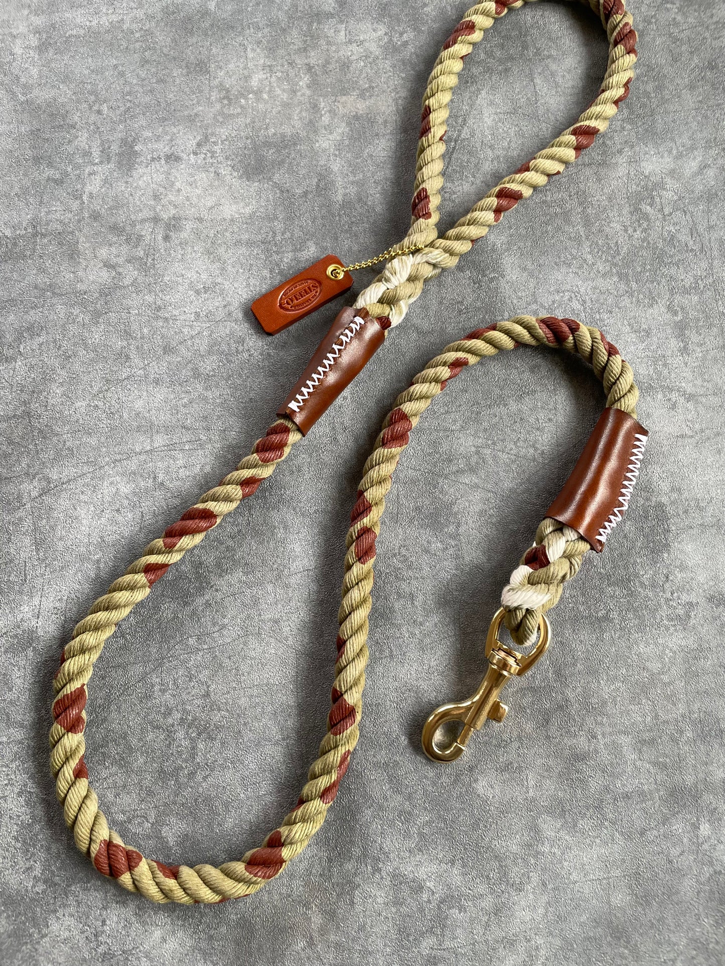COW PATTERN ROPE LEAD/太さ12mm/大型犬-超大型犬まで可