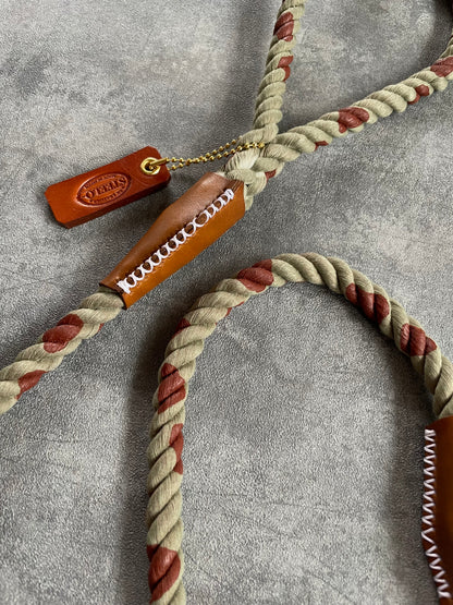 COW PATTERN ROPE LEAD/太さ12mm/大型犬-超大型犬まで可