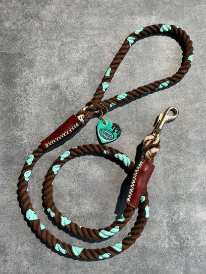 CHOCO MINT  ROPE LEAD - BROWN × MINT PATTERN