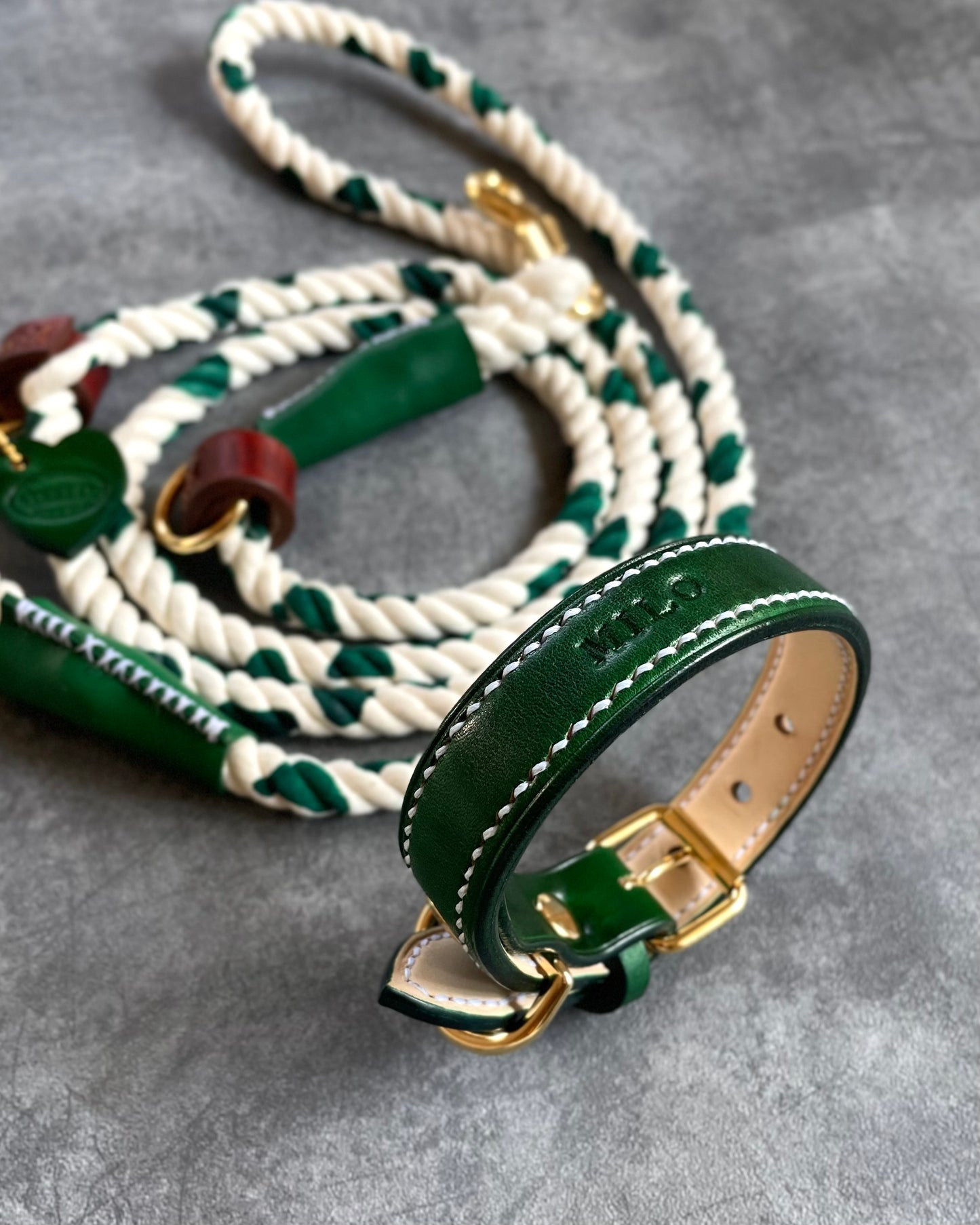HAND STITCH LEATHER COLLAR/全22色