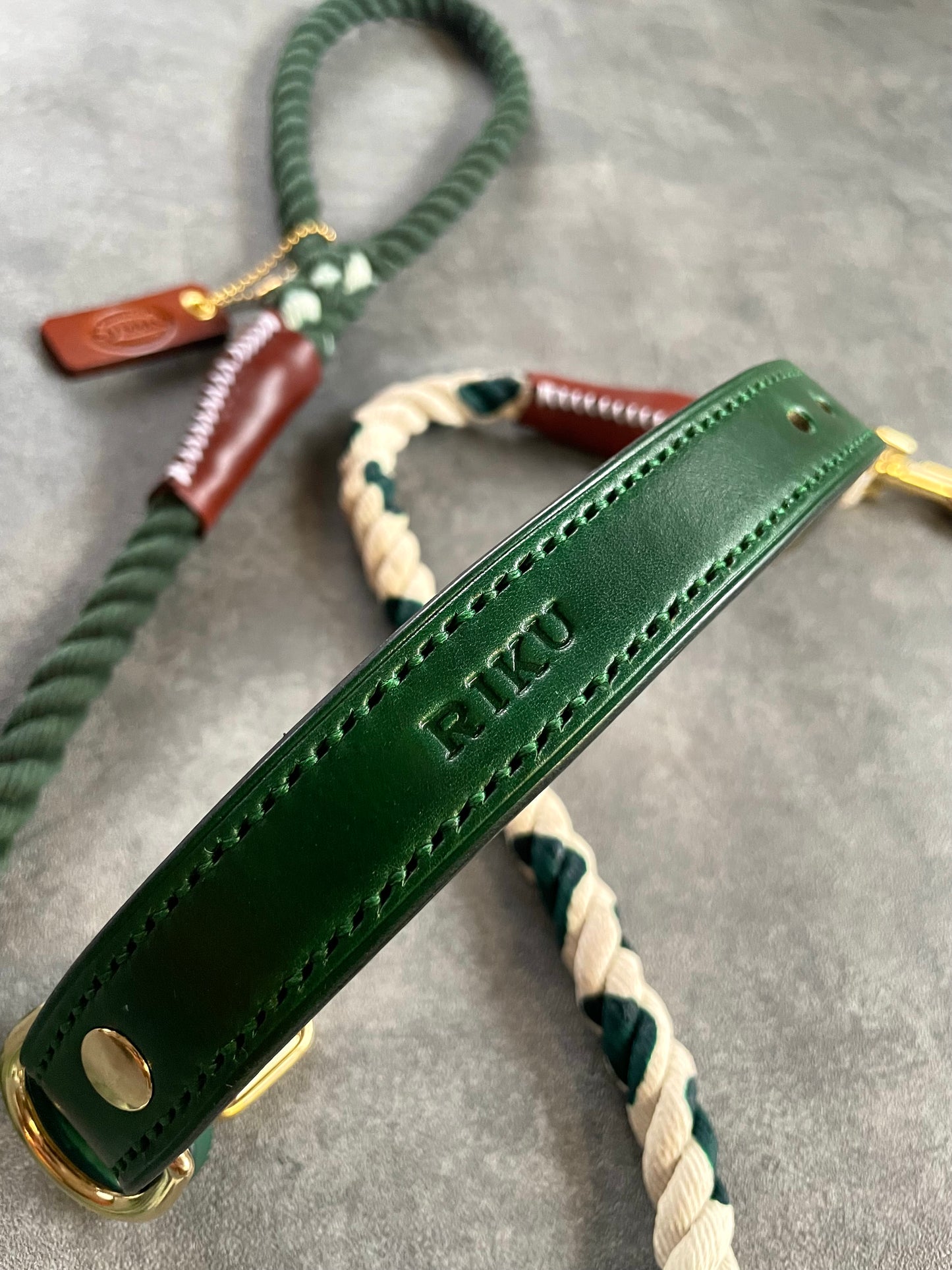 HAND STITCH LEATHER COLLAR/全22色