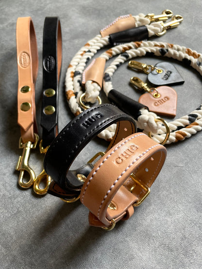 HAND STITCH LEATHER COLLAR/全22色