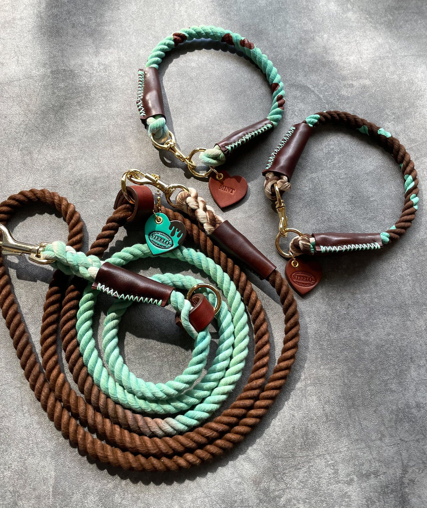 CHOCO MINT 2WAY ROPE LEAD
