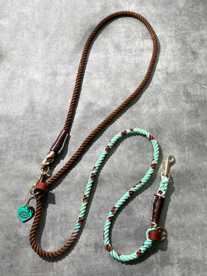 CHOCO MINT 2WAY ROPE LEAD × BROWN PATTERN