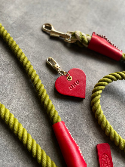 LEATHER HEART CHARM