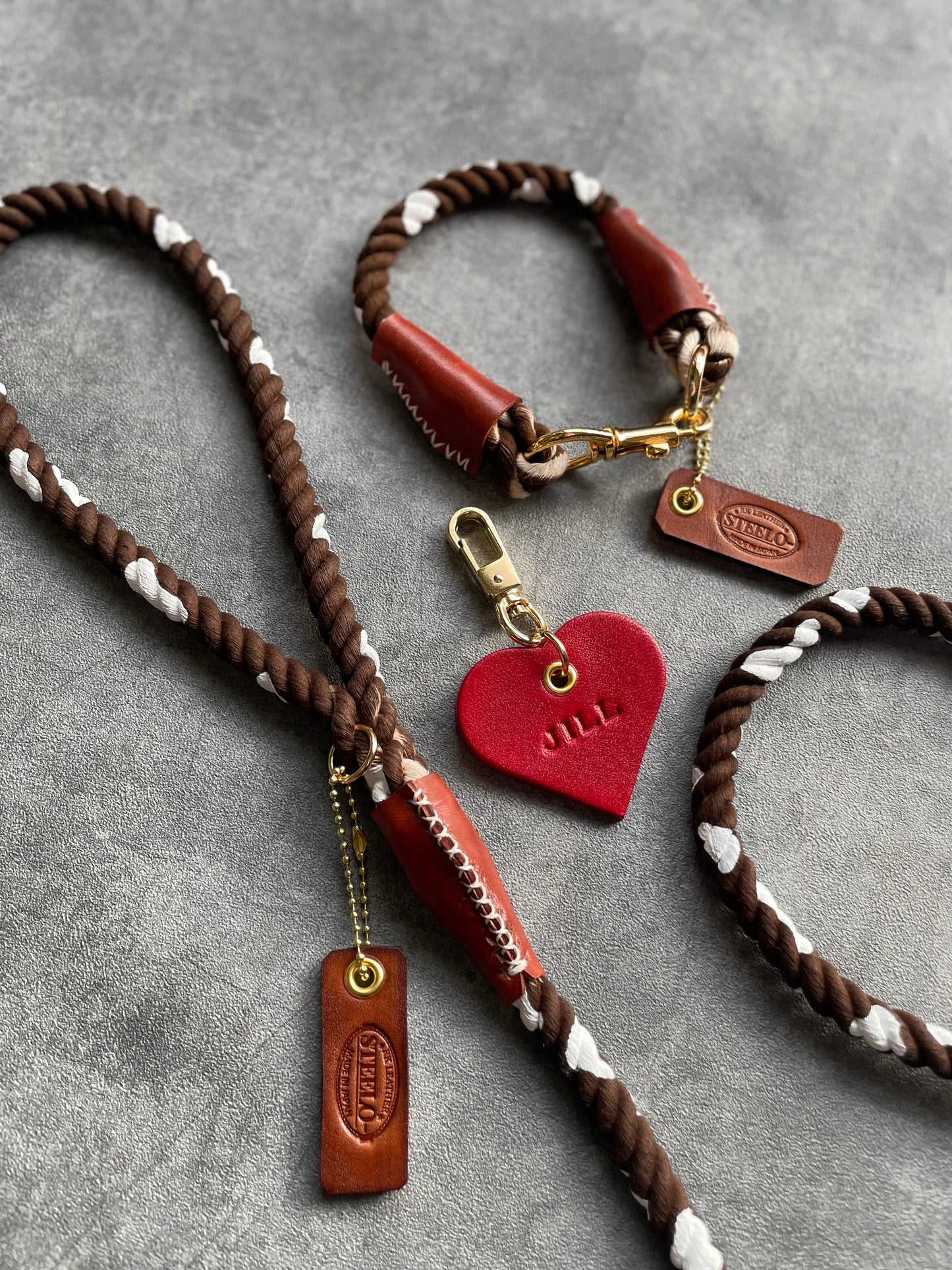 LEATHER HEART CHARM