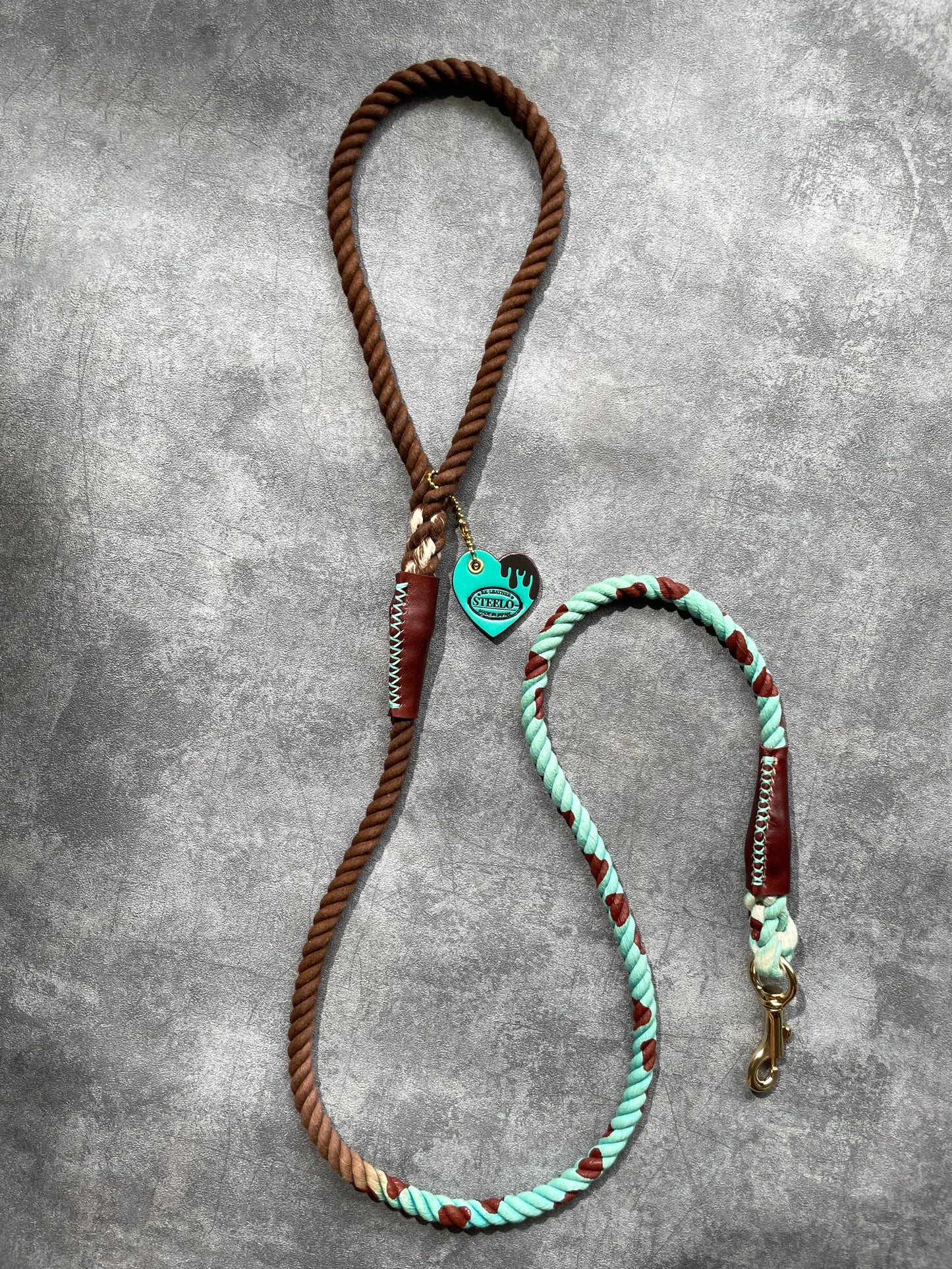 CHOCO MINT  ROPE LEAD - GRADATION × BROWN PATTERN