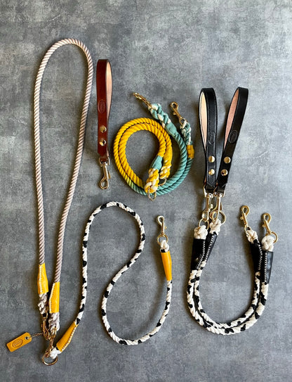 CUSTOM cow pattern ROPE LEAD single item 