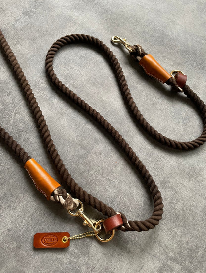 2WAY ROPE LEAD/ブラウン/太さ12mm/15kg迄