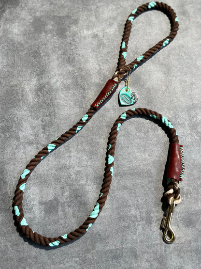 CHOCO MINT  ROPE LEAD - BROWN × MINT PATTERN