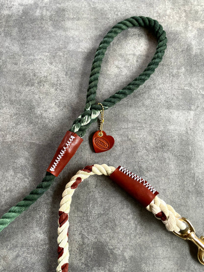 GRADATION COW PATTERN ROPE LEAD/太さ12mm/大型犬-超大型犬まで可