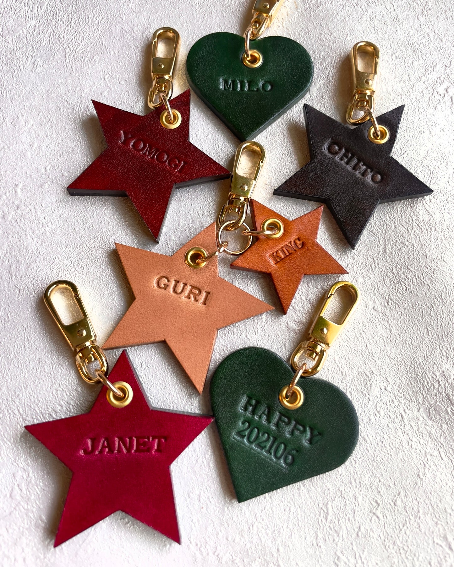 LEATHER STAR CHARM