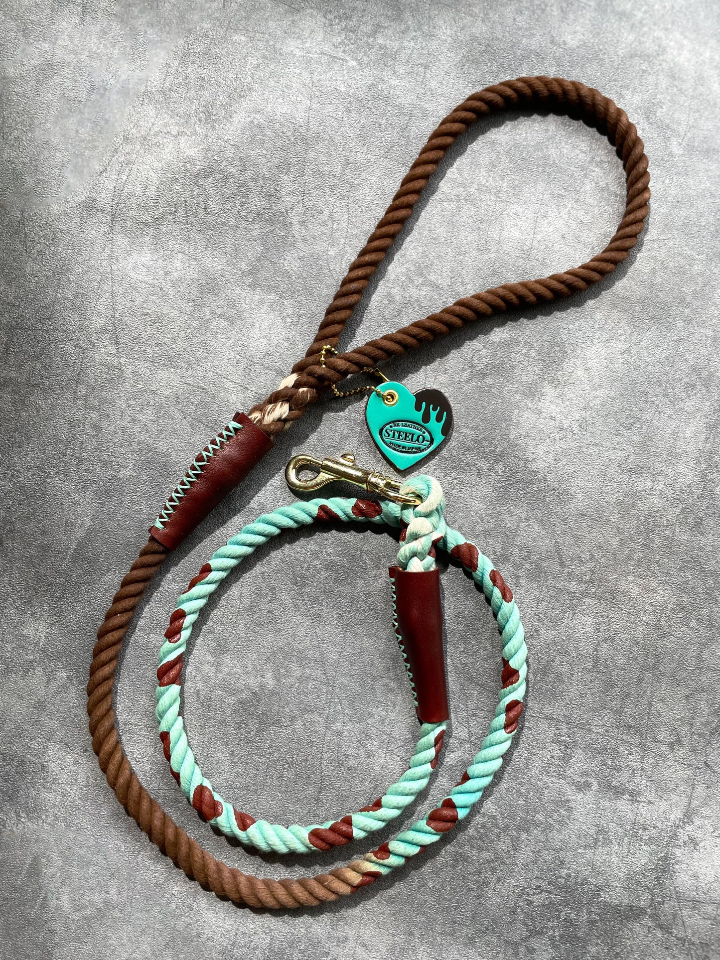 CHOCO MINT  ROPE LEAD - GRADATION × BROWN PATTERN