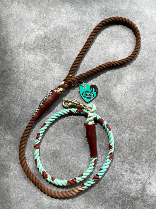 CHOCO MINT  ROPE LEAD - GRADATION × BROWN PATTERN