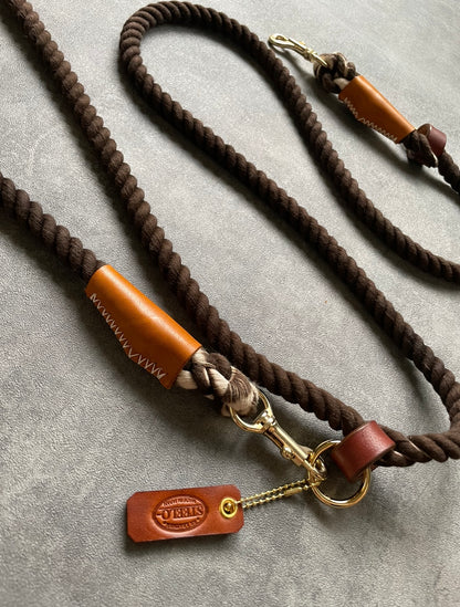 2WAY ROPE LEAD/ブラウン/太さ12mm/15kg迄