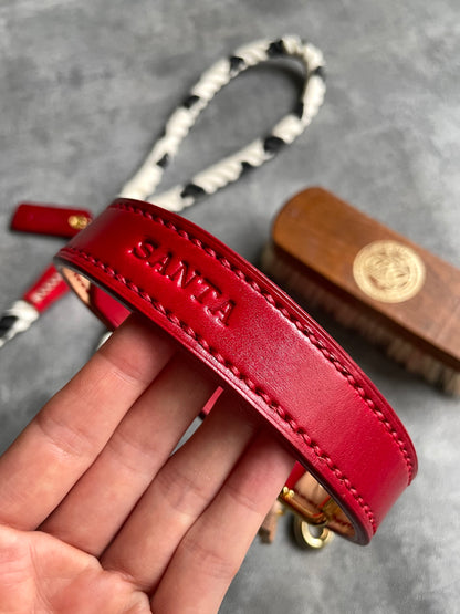 HAND STITCH LEATHER COLLAR/全22色