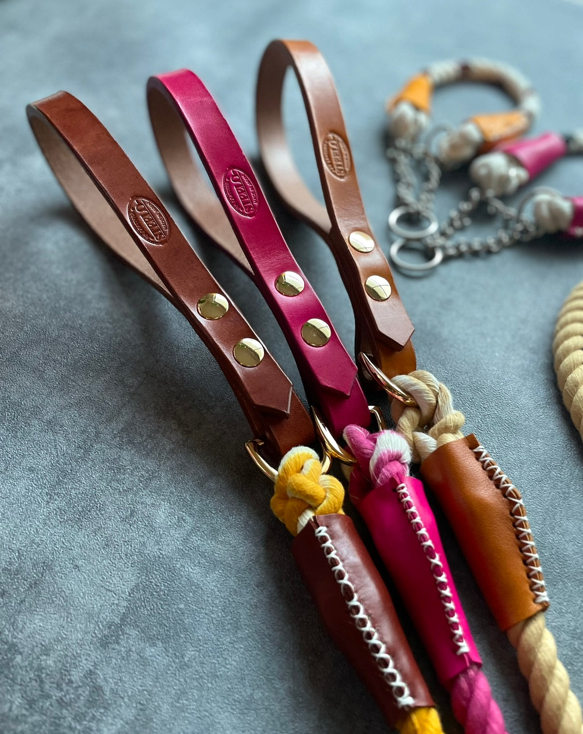 CUSTOM LEATHER ROPE LEAD