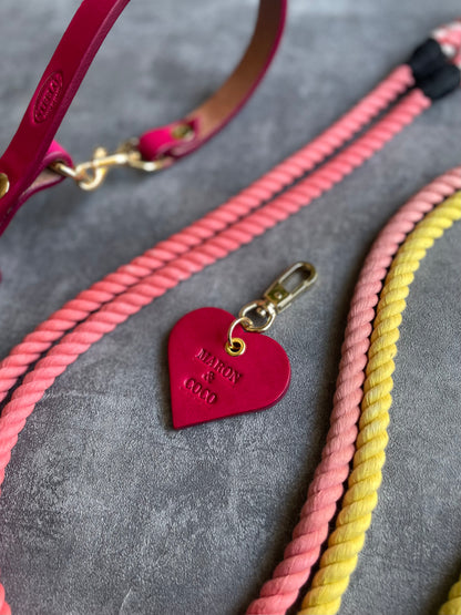 LEATHER HEART CHARM