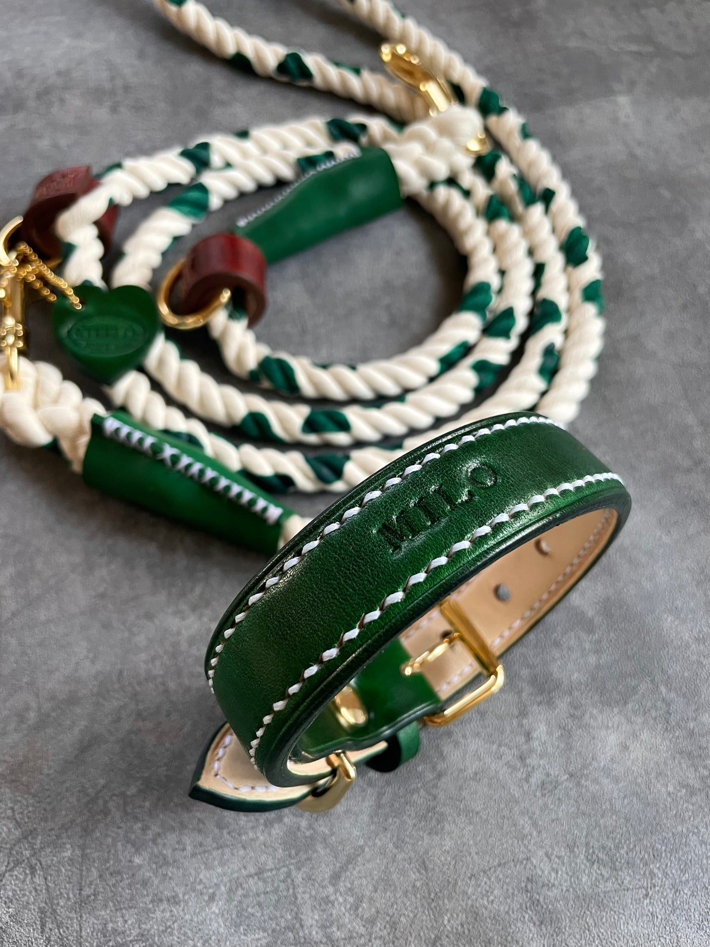 HAND STITCH LEATHER COLLAR/全22色