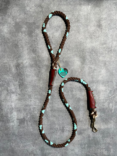 CHOCO MINT  ROPE LEAD - BROWN × MINT PATTERN