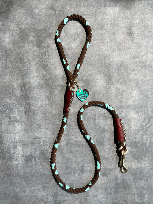 CHOCO MINT  ROPE LEAD - BROWN × MINT PATTERN