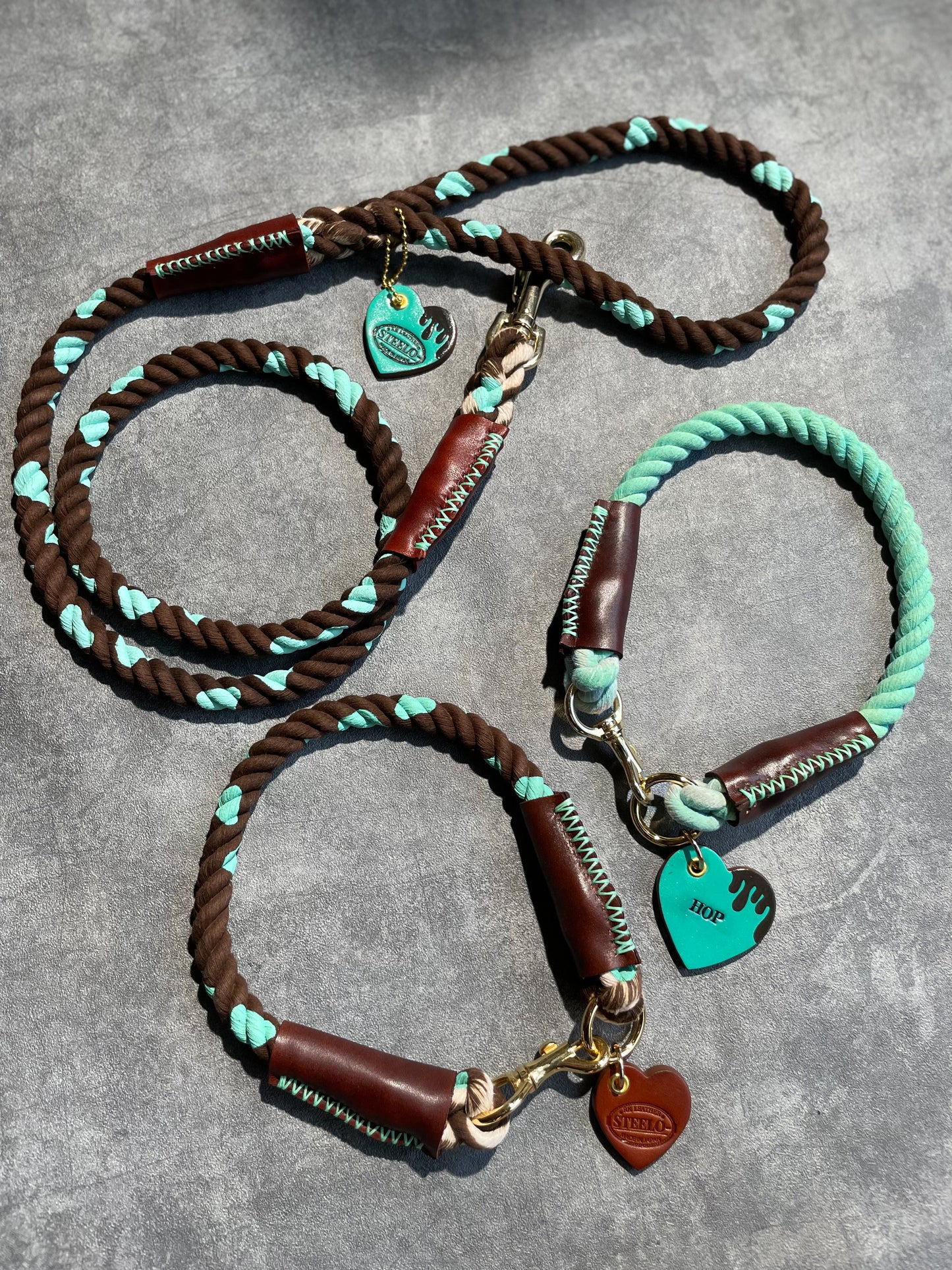 CHOCO MINT ROPE COLLAR - MINT