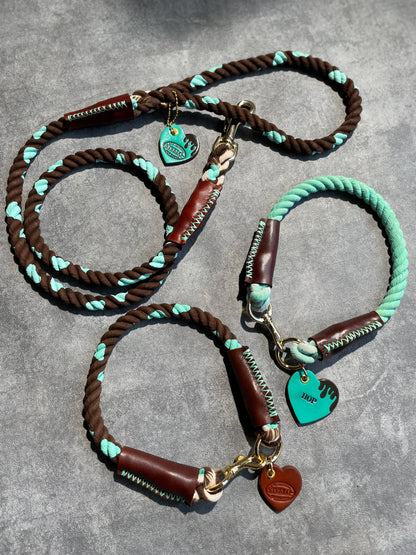 CHOCO MINT ROPE COLLAR - MINT