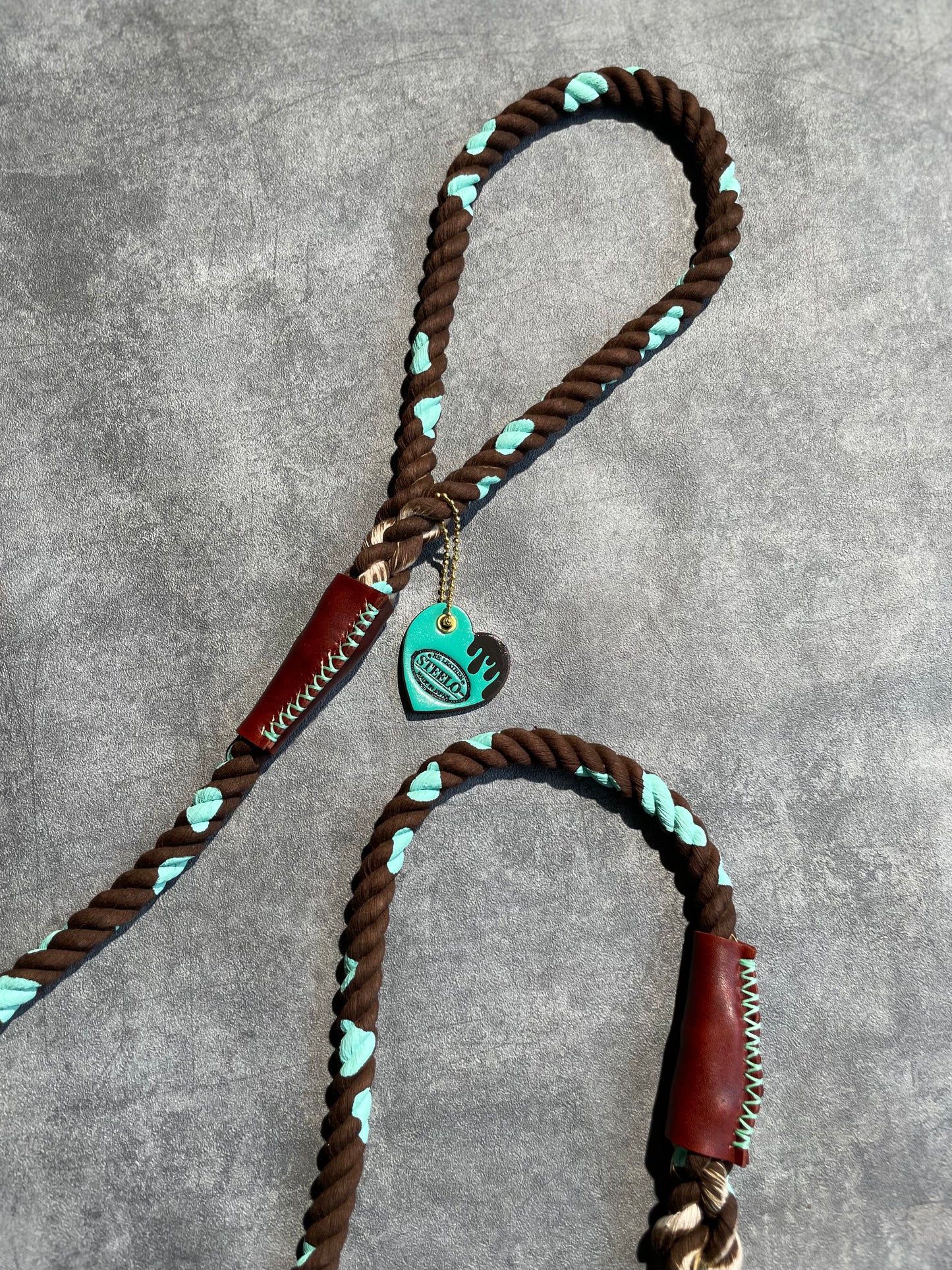 CHOCO MINT  ROPE LEAD - BROWN × MINT PATTERN