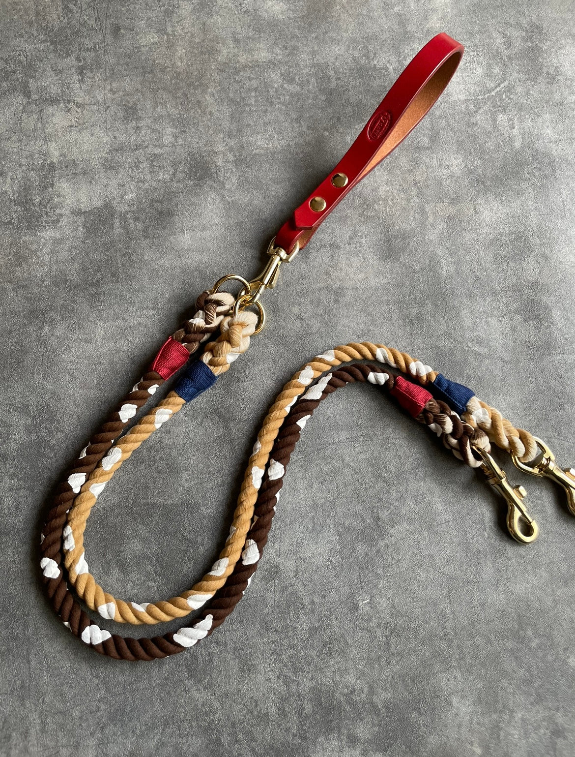 CUSTOM cow pattern ROPE LEAD single item 