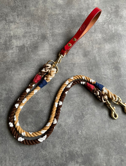 CUSTOM cow pattern ROPE LEAD single item 
