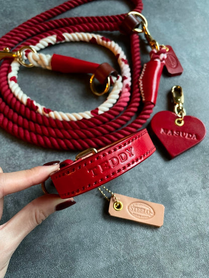 HAND STITCH LEATHER COLLAR/全22色